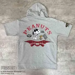FLAG STAFF × PEANUTS スヌーピー 半袖パーカー グレーL