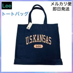 Lee カレッジロゴ トートバッグ インディゴブルー