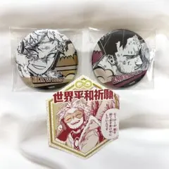 ヒロアカ ホークス エンデヴァー 缶バッジ ステッカー セット