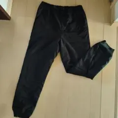 GU 150 黒 ロングパンツ 長ズボン 裏フリース 暖パン