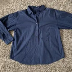 美品　nano・universe ネイビー 長袖シャツ サイズ38