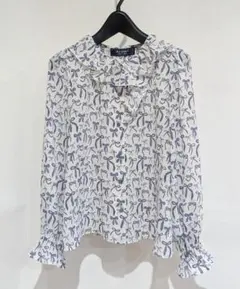 26ss M'S GRACY エムズグレイシー リボン柄 ブラウス 長袖 シャツのサムネイル