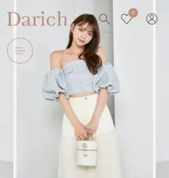 darich パフスリーブオフショルツイードトップス - メルカリ