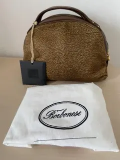 【新品】Borbonese ボルボネーゼ　ハンドバッグ うずら柄　レザーのサムネイル