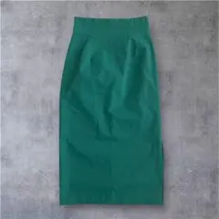 【美品】nano universe タイトスカート S 緑 スリット 春服 上品