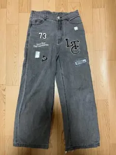 ラブトキ⭐︎グレー刺繍入り長ズボン140cm