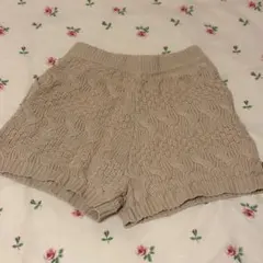 Heather（ヘザー）ケーブルニットショートパンツ