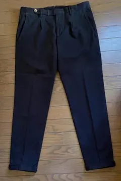PT ネイビー コットン チノ バーズアイ パンツ