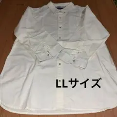 KANGOL ホワイト ボタンダウンシャツ Lサイズ　七分袖のサムネイル