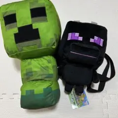 マインクラフト　マイクラ　ぬいぐるみ　リュック　エンダードラゴン　クリーパー