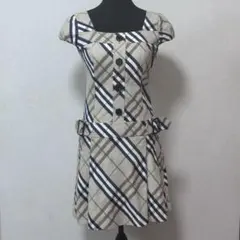 BURBERRY バーバリー ブルーレーベル ミニ ワンピース 38 半袖