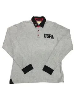 U.S. POLO ASSN 長袖ポロシャツ　Lサイズ グレー　USPA