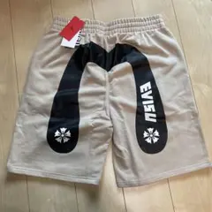 新品・タグ付】EVISU KOREA フラワー大黒 スウェットハーフパンツ L