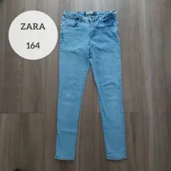 【期間限定】ZARA キッズ 女の子 ライトブルー スキニー デニム 164