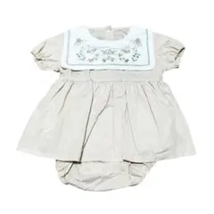 mamaraku×annas　襟刺繍ロンパースワンピース