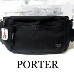 くルハ様専用【新品未使用】PORTER ウエスト ボディバッグ ヒート ブラック