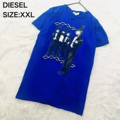 DIESEL ディーゼル Tシャツ XXL 3L ロイヤル ブルー アメカジ