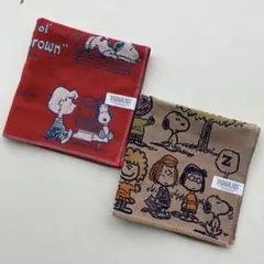 新品☆スヌーピー大判ガーゼハンカチ2枚セット　ピーナッツ　スヌーピーと仲間