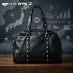 agnes b. VOYAGE アニエスベー レザー トートバッグ ロゴ
