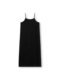 【美品】GU リブキャミソールワンピース S ブラック