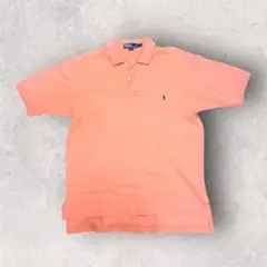 ラルフローレンRalph Lauren ポロシャツLsize y2k オレンジ