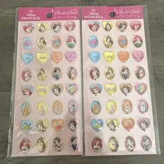 【即日発送】　ディズニー　プリンセス ストーンシール　セリア　2種類　セット