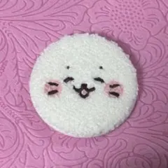 しろたん　もこもこ缶バッジ Sirotan
