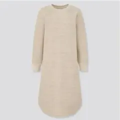 UNIQLO ワッフルクルーネックワンピース M ナチュラル マタニティ