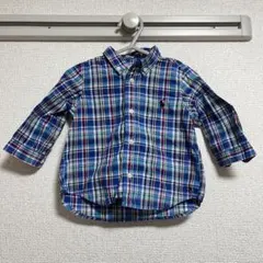 綿100% ラルフローレン　トップス　シャツ　長袖　70cm ブルー　ベビー