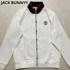 Jack Bunny!! 総柄ニットブルゾン ゴルフウエア ネイビー ドッキング