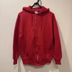 90s JERZEES ジャージーズ ジップアップパーカー USA製 レッド L
