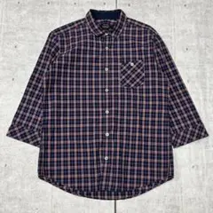 極美品 BURBERRY BLACK LABEL 7分袖 チェックシャツ