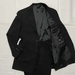 極美品✨️SUIT SELECT 21 スーツ 黒 ストライプ クラシック AB5