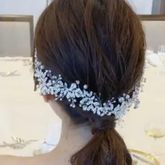 ビジュー　ヘッドドレス 結婚式 髪飾り