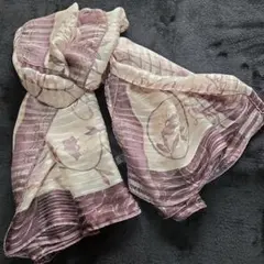 [美品]【エトロ】シフォンシルク大判スカーフ・ショール 唐草花柄イタリア製