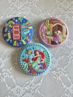 ディズニー　刺繍缶バッジ　第2弾 3個セット