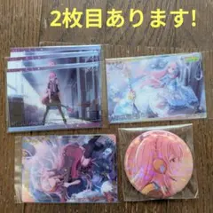 プロセカ　巡音ルカ　カード10枚セットと缶バッジ　ホログラム有り
