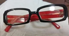 黒縁　家紋柄　眼鏡フレーム