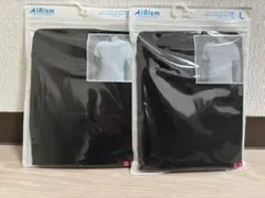 【2枚】ユニクロ エアリズム クルーネックt 半袖 ブラック M・L各1枚