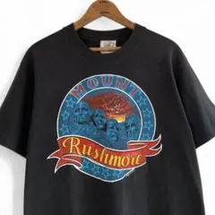 90's USA製 MOUNT RUSHMORE Tシャツ ブラック シングルのサムネイル