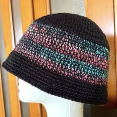 クラッシャーハット　バケットハット やや大きめ　y2k 古着　ストリート