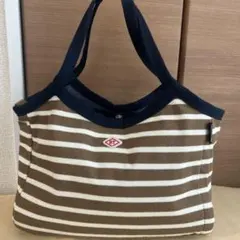 ROOTOTE ルートート ボーダー トートバッグ ブラウン×ネイビー