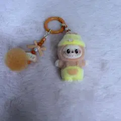 新品ラブブ キーホルダー／ストラップ(オレンジ)