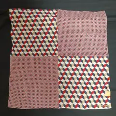 【現行品】新品・未使用　★マイケルコース★ハンカチ　幾何学模様　レッド(赤)