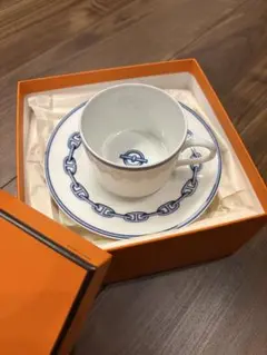 HERMES チェーンパターン皿 オレンジボックス付き - メルカリ