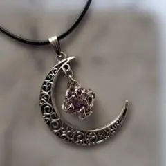 天然石 トラップドストーン アメジスト ペンダント ネックレス