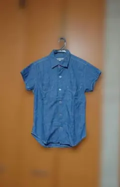 ４５rpm希少ブルーカフェダンガリーシャツsize3のサムネイル