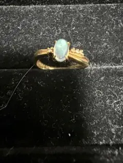 K18 18金 オパール メレダイヤ リング 指輪 アクセサリー