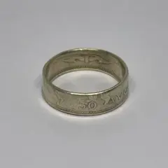 【一点物】マカオ50アボス硬貨 コインリング 1993年 16号前後