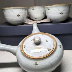 急須と湯飲みセット 手彫り有田焼